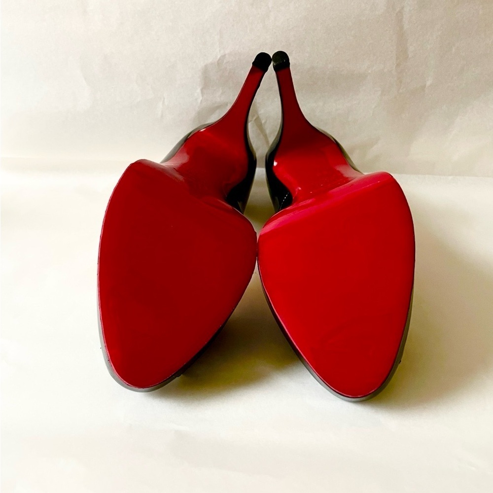Christian Louboutin ankle strap cage peeptoe pumps. Glossy patent black
38.5 - Picture 14 of 14
